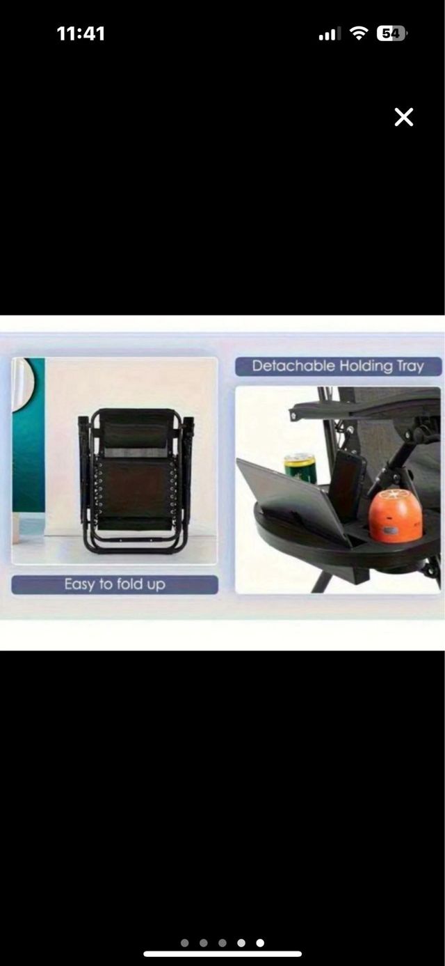 Silla reclinable negra