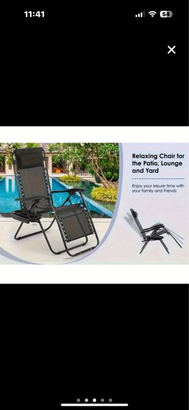 Silla reclinable negra