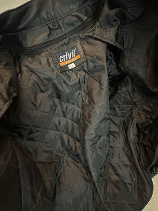 Chaqueta moto cuero negra. Talla L