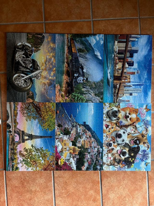 Puzzles encolados