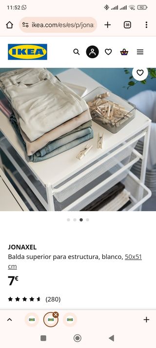 Balda JONAXEL ikea blanca 50x51cm