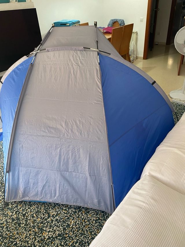 Tienda camping bebé, playa.