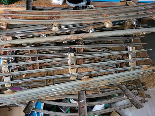 Vías tren escala 0: 9 rectas + 11 curvas