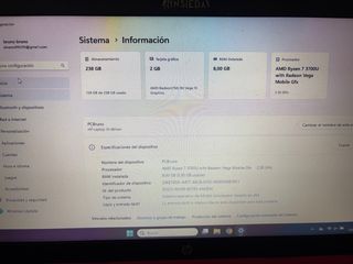 Portatil HP AMD RYZEN 7