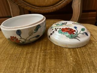 Caja cerámica vintage floral tipo joyero