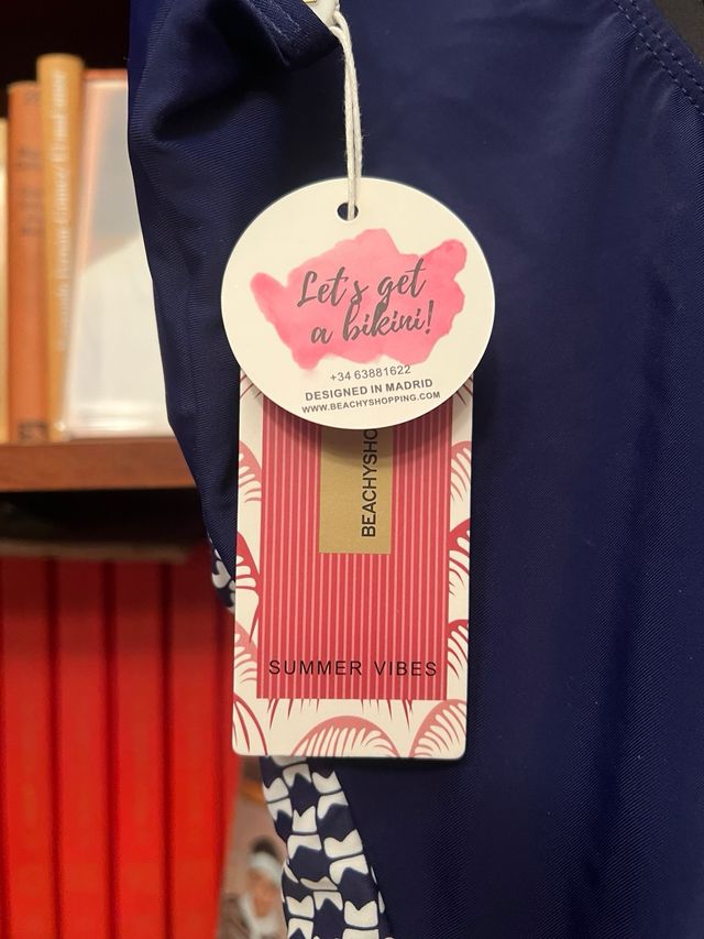 Bañador azul y blanco talla 50