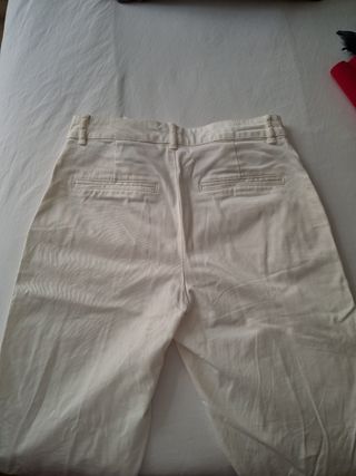 Pantalón Zara blanco roto XS