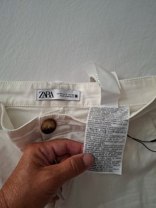 Pantalón Zara blanco roto XS