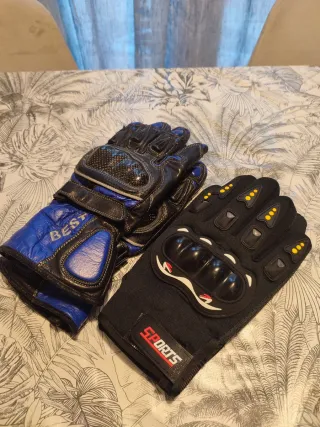 2 pares Guantes moto patinete - azules y negros