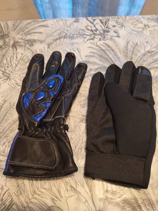 2 pares Guantes moto patinete - azules y negros