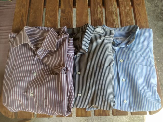 3 Camisas Hombre Rayas - Largas