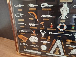 Cuadro nudos marineros vintage.