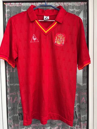 Camiseta España 88/90 Le Coq Sportif Original de segunda mano por