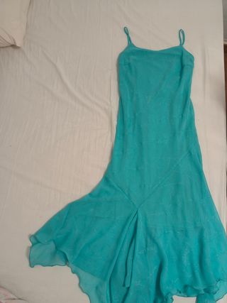 Vestido turquesa fiesta