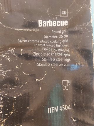 Barbacoa - Parrilla 36cm.
Nueva