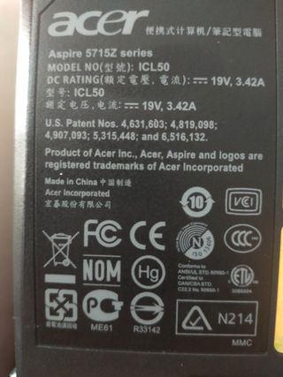 Portátil Acer Aspire 5715Z