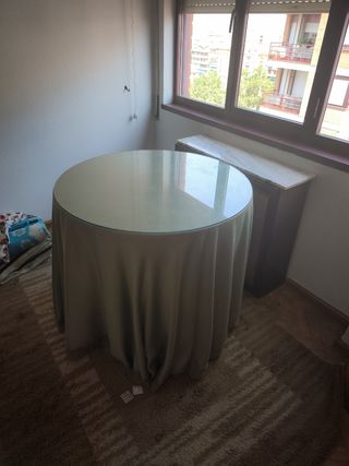 Mesa redonda cristal 90cm