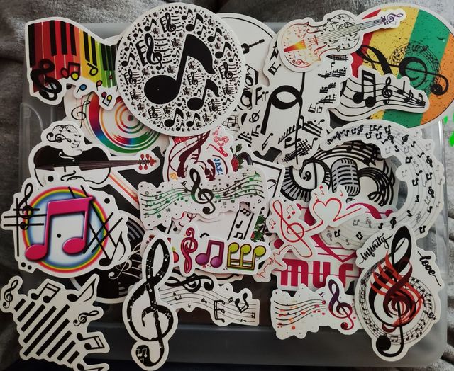 Lote de pegatinas musicales