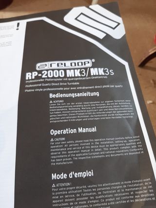 Reloop RP-2000 MK3: Plato vinilo