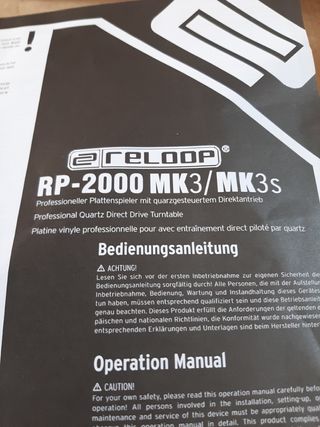 Reloop RP-2000 MK3: Plato vinilo
