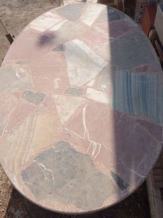 Mesa ovalada mármol - exterior