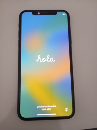 iPhone X negro 64GB con cargador y fundas 
