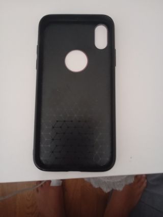 iPhone X negro 64GB con cargador y fundas 
