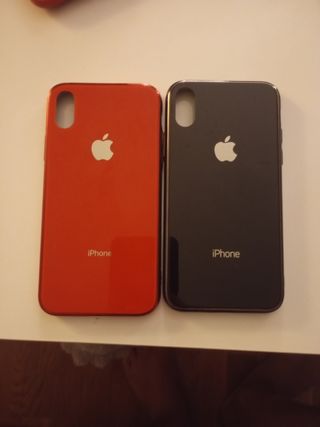 iPhone X negro 64GB con cargador y fundas 
