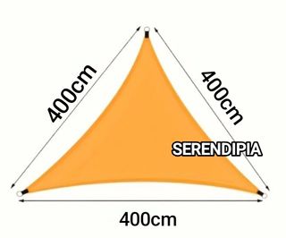 TOLDO VELA TRIANGULAR IMPERMEABLE 4X4X4