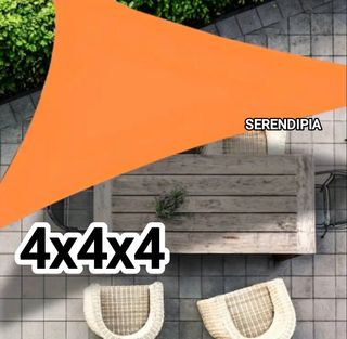 TOLDO VELA TRIANGULAR IMPERMEABLE 4X4X4