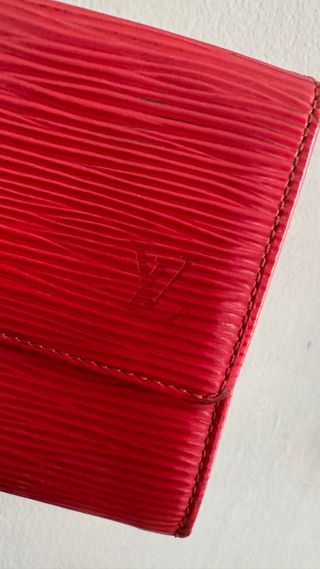 LOUIS VUITTON BILLETERA MONEDERO PIEL EPI ROJA