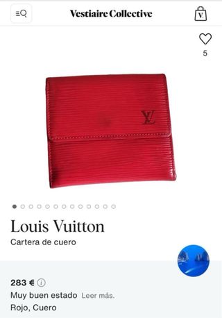LOUIS VUITTON BILLETERA MONEDERO PIEL EPI ROJA