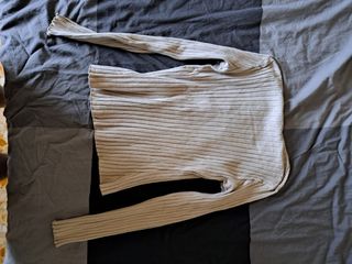 Maglia beige H&M M - a costine