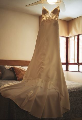 Vestido novia talla XS blanco