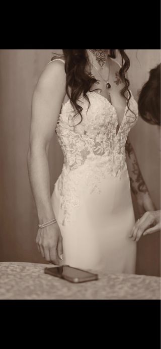 Vestido novia talla XS blanco