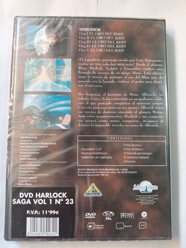 PRECINTADA!!! Harlock Saga - DVD Completa