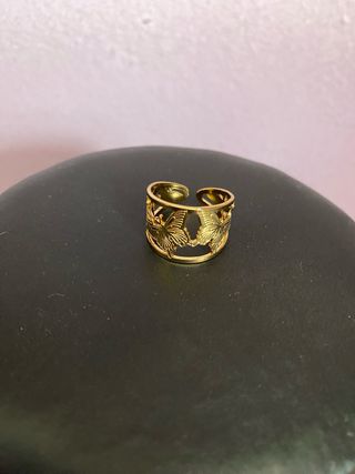 Anillo Mariposas Dorado Ajustable