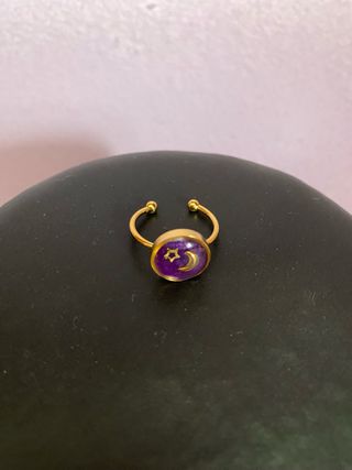 Anillo Luna y Estrella Morado