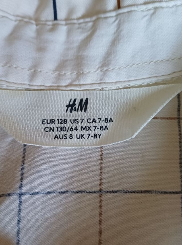 Camisa cuadros niño H&M (7-8 años)