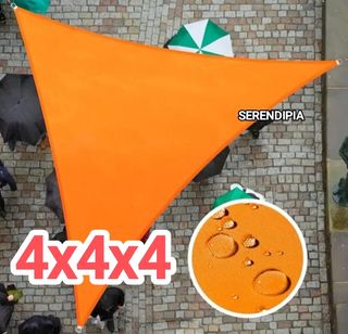 2  TOLDOS VELA TRIANGULARES IMPERMEABLES 4X4X4