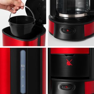 Cafetera eléctrica roja - 10 tazas