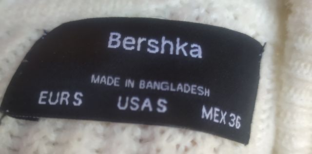 Jersey cuello alto blanco - Talla S grande