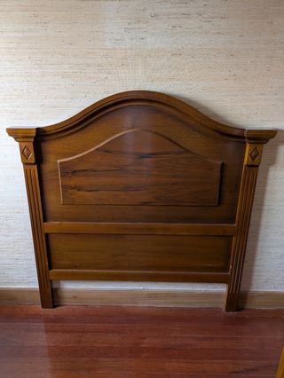 Cabecero cama individual madera marrón