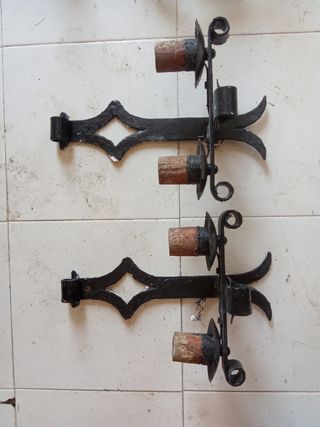 Lámpara antigua rústica negra