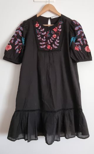 Vestido Sfera negro bordado - T-S