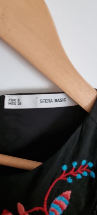 Vestido Sfera negro bordado - T-S