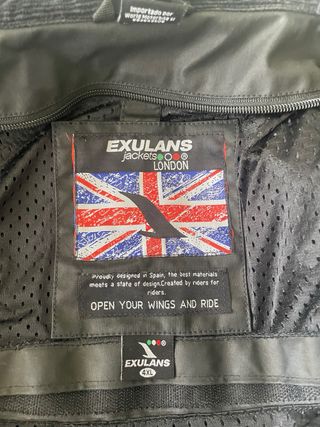 Chaqueta moto Exulens 4XL negra