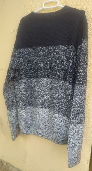 Jersey Hombre Azul Gris - Talla M