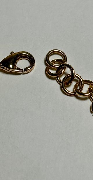 Collar baño oro rosa sobre plata Eslabones gruesos