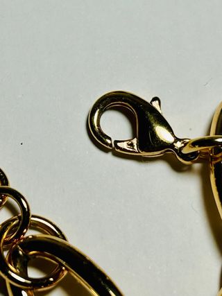 Collar baño oro rosa sobre plata Eslabones gruesos